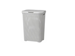 Cesto de Lavandaria Natural Style 60L Cinza Claro Curver