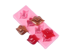 2407a Molde De Silicone Para Fondant Em Formato De Lábios Vermelhos, Ideal Para Confeitaria Caseira, Ideal Para Biscoitos E Outros Tipos De Biscoitos.