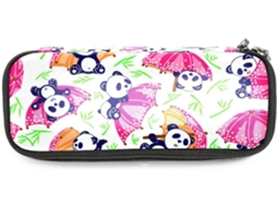 Estojo Grande Em Formato De Guarda Chuva Panda, Ideal Escola, Escritório, Adultos, Meninas E Meninos