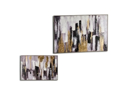 Quadro GIFT DECOR (122 X 4,5 X 82 Cm) Dourado Prateado