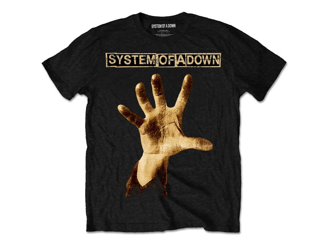 T-Shirt ROCK OFF System Of A Down - The Hand Preto (Tamanho: XXL)