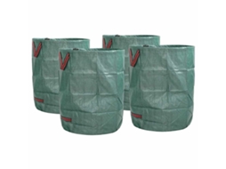 Conjunto 4 Sacos De Lixo Para Jardim Com Alças Vidaxl Verde Polipropileno