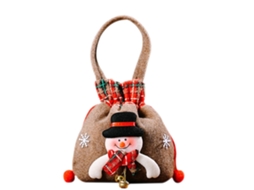 Laxiscreed Saco De Natal Em Flisete Com Cords Para Boneco De Neve – Presente Festivo De Natal