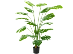 Planta Artificial Monstera 150cm Com Vaso Incluso, Decoração Interna Em Tom Verde
