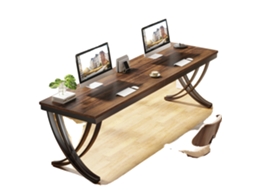 Mesa De Computador, Design Estiloso, Amplo Espaço De Trabalho, 78,7 X 29,5 Polegadas, Marrom 01