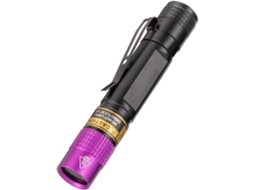 Mini Lanterna Uv De 3w E ​​365nm Para Minerais, Manchas De Urina De Animais De Estimação E Cheques (preta)