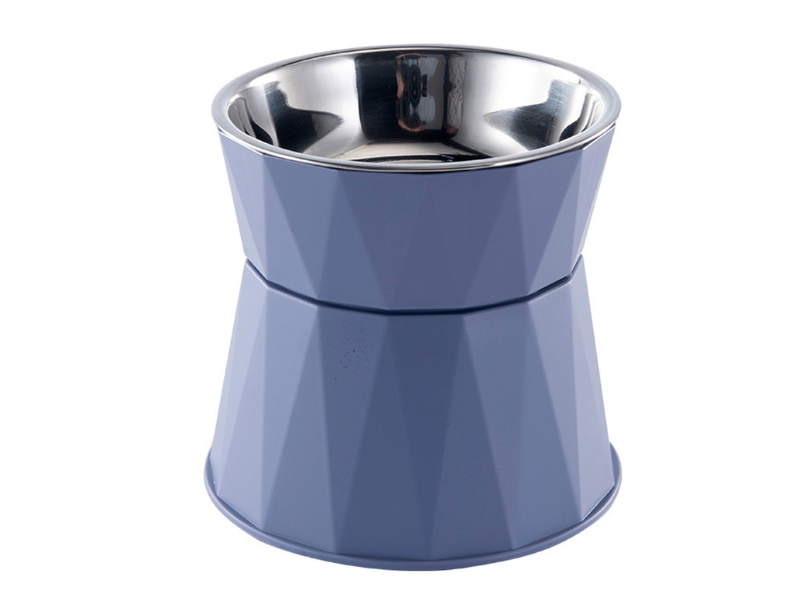 Tigela Elevada para Água e Comida para Animais de Estimação com Design de Apoio de Cabeça, Feita em Aço Inoxidável para Cães Pequenos AQUAFORGE