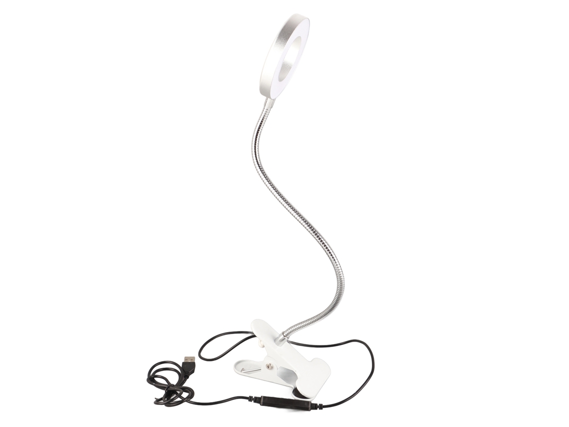 Rebe-luz De Lectura Clip On 48 Led 5000k-6500k 5-10w Flexible Protección De Ojos Lámpara De Escritorio Clip Usb 5v 2a