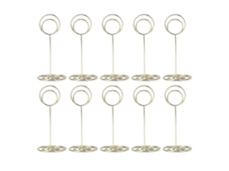 Conjunto de 10 Porta-Cartões de Mesa, Molduras Eletroplaqueadas para Fotos e Anotações de Casamento