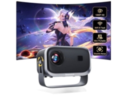 Projetor 360° Rotativo Jimveo Mini Projetor Portátil 13000l Fhd1080p Wifi6 Bluetooth Home Cinema 4k