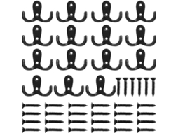Conjunto De 15 Ganchos Duplos Para Casacos, Estilo Antigo, Para Fixação Na Parede