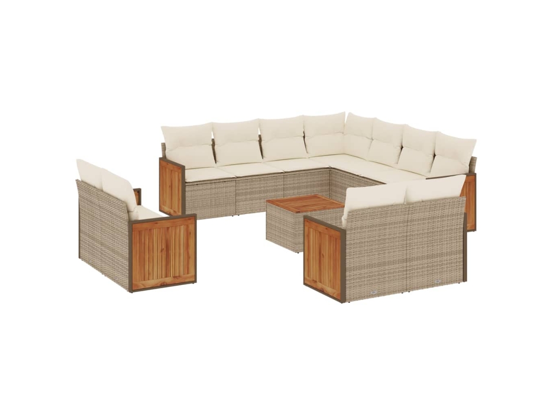 Garden Sofa Set, Garden Sofa Sets Vidaxl Bege Rattan / Vime (n/a)
