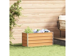 Vidaxl Canteiro De Jardim Elevado Marrom Claro 100 X 40 X 45 Cm