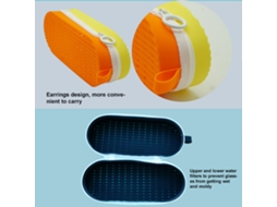 Estojo Silicone Óculos Natação Furo Drenagem