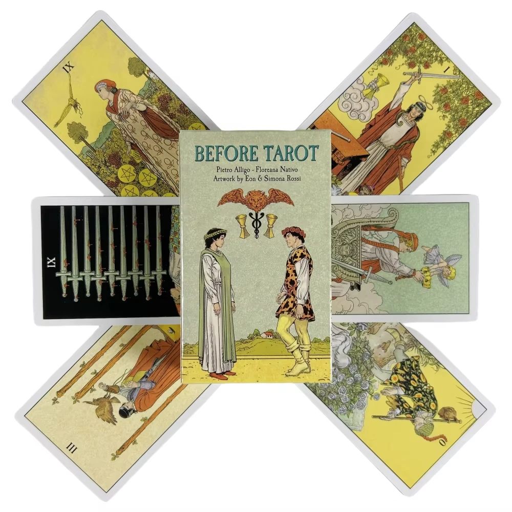 Baralho de Tarô para Iniciantes, 78 cartas, 10,4 x 6,1 cm, cartas oraculares tradicionais.