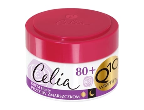 Q10 Anti Wrinkle Rich Cream With Elastin For Day Night, 80 Age, 50ml Celia