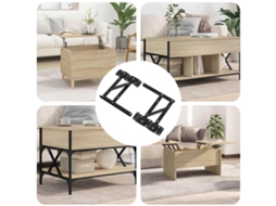 Vidaxl Mecanismo De Levantamento De Cama 2 Unid. Preto Ferro