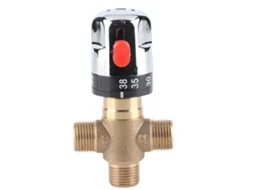 Válvula Termostática de Mistura Latão Controle Temperatura Pia Tubos S/MARCA