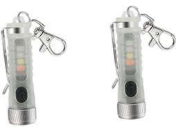 Chaveiro De Bolso Led Recarregável Em Miniatura (2 Peças) Com Modos De Iluminação, À Prova D'água E Prático.