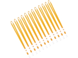Conjunto De 50 Cordões Crachá Zerodeko Em Nylon Laranja Com Clipe Giratório, Práticos E Flexíveis, Ideais Para