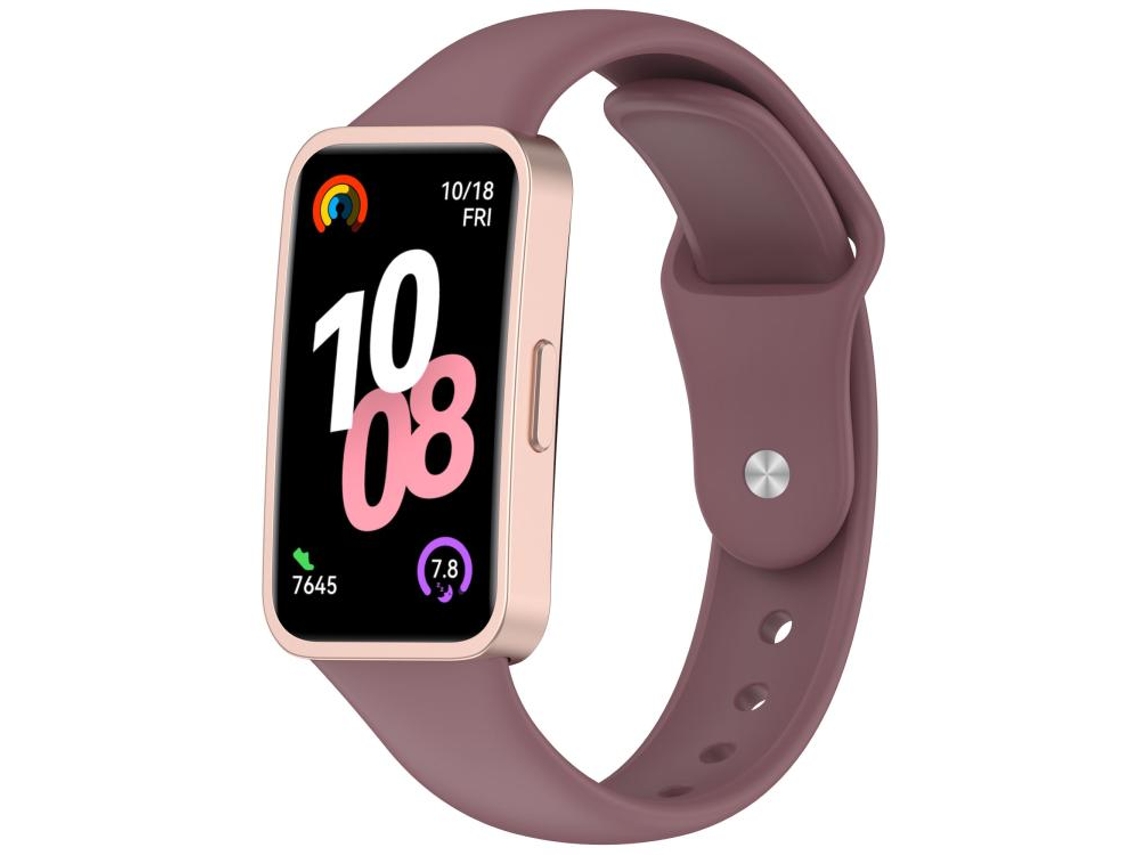 Bracelete para Huawei Band 10 / 9 / 8 Silicone Fivela Reversa Roxo Fumê XIAOMOYU