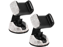 Suporte Para Celular Com Strass, 2 Peças, Para Meninas, Com Encaixe Para Saída De Ar.