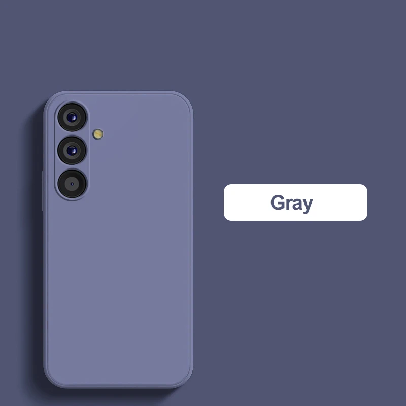 Capa De Silicone Líquido Para Câmera (cinza, Galaxy S25 Plus) Para Samsung