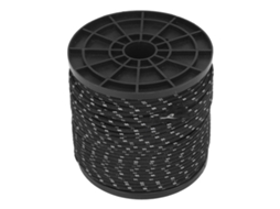 Corda de Camping Reflectiva 164ft 4mm Poliéster Preta