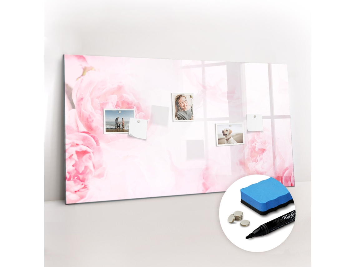 Quadro Magnético Decorativo Flores Desabrochando Para O Corredor Espelharte (120x60 Cm)