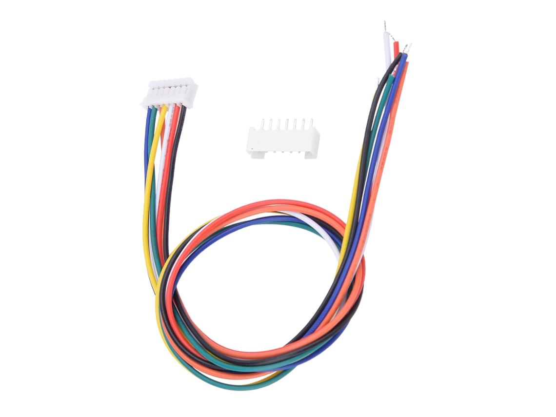 Conjunto De Conectores Jst Ph 2.0mm 7 Pinos Macho E Fêmea Laxiscreed 30cm Para Ligação Eletrónica