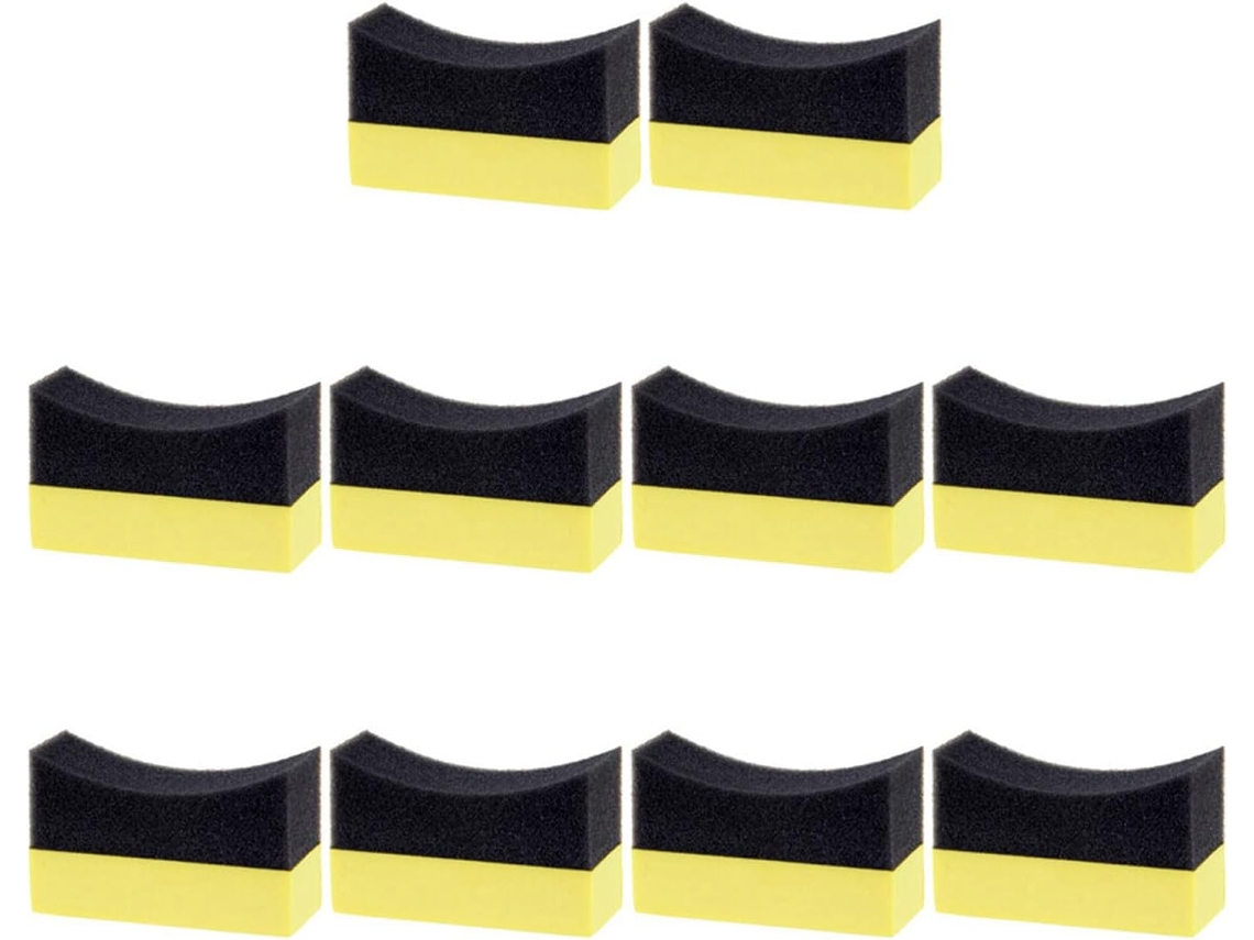 Conjunto De 10 Esponjas De Polietileno Composto Para Limpeza Interna De Pneus De Carros.
