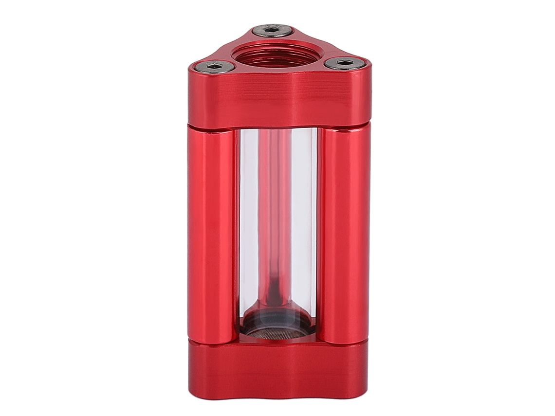 Filtro De Resfriamento De Água Para Computador De Acrílico B Slfil-t Duplo Com Rosca Interna G1/4' Vermelho
