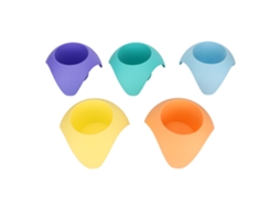 Conjunto De 5 Porta-copos De Praia Multifuncionais E Portáteis Para Bebidas, Celular, Óculos De Sol E Chaves.