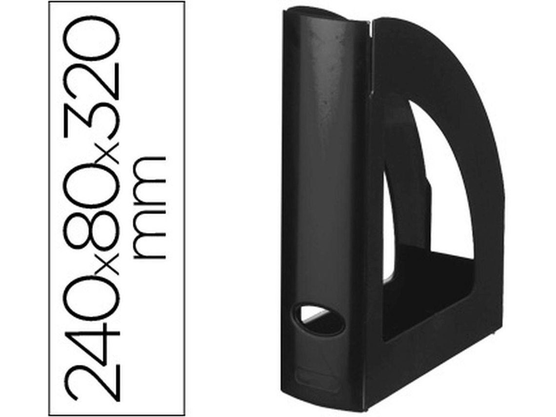 Porta Revistas Liderpapel Plástico Preto Opaco