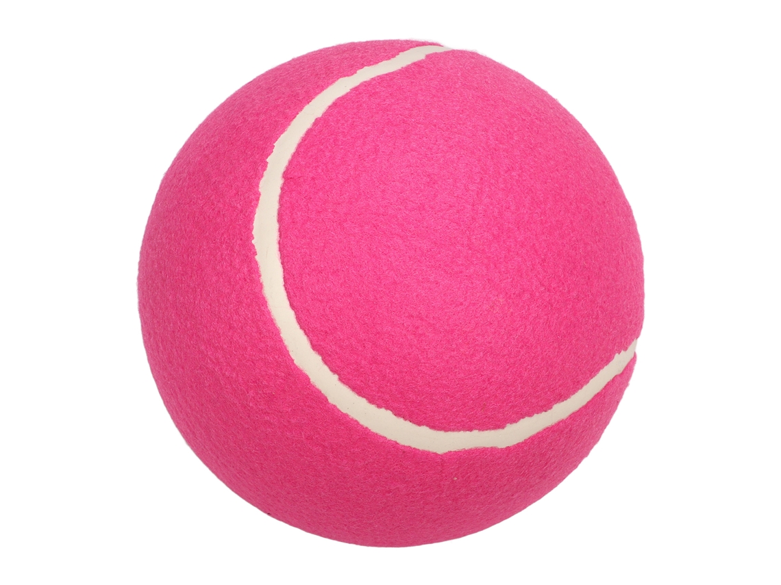 Bola De Tênis Jumbo De 8 Polegadas Inflável Com Núcleo De Borracha E Feltro Peludo Para Crianças E Pets Rosa