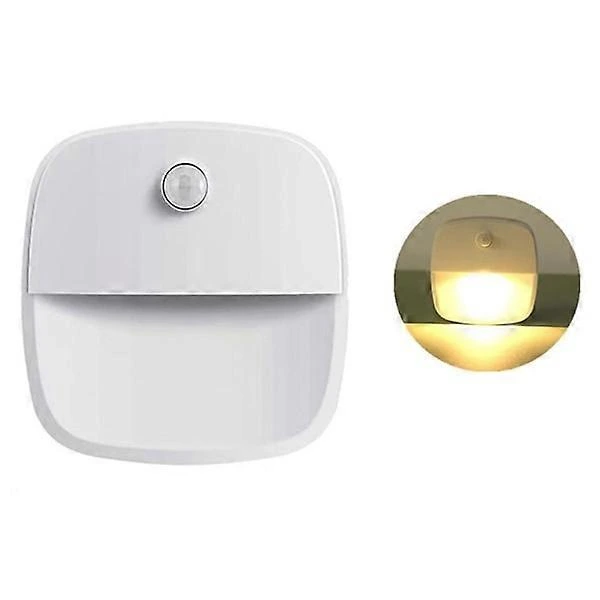 Kit Com 3 Unidades De Luz Noturna Led Com Sensor De Movimento, Branco Quente