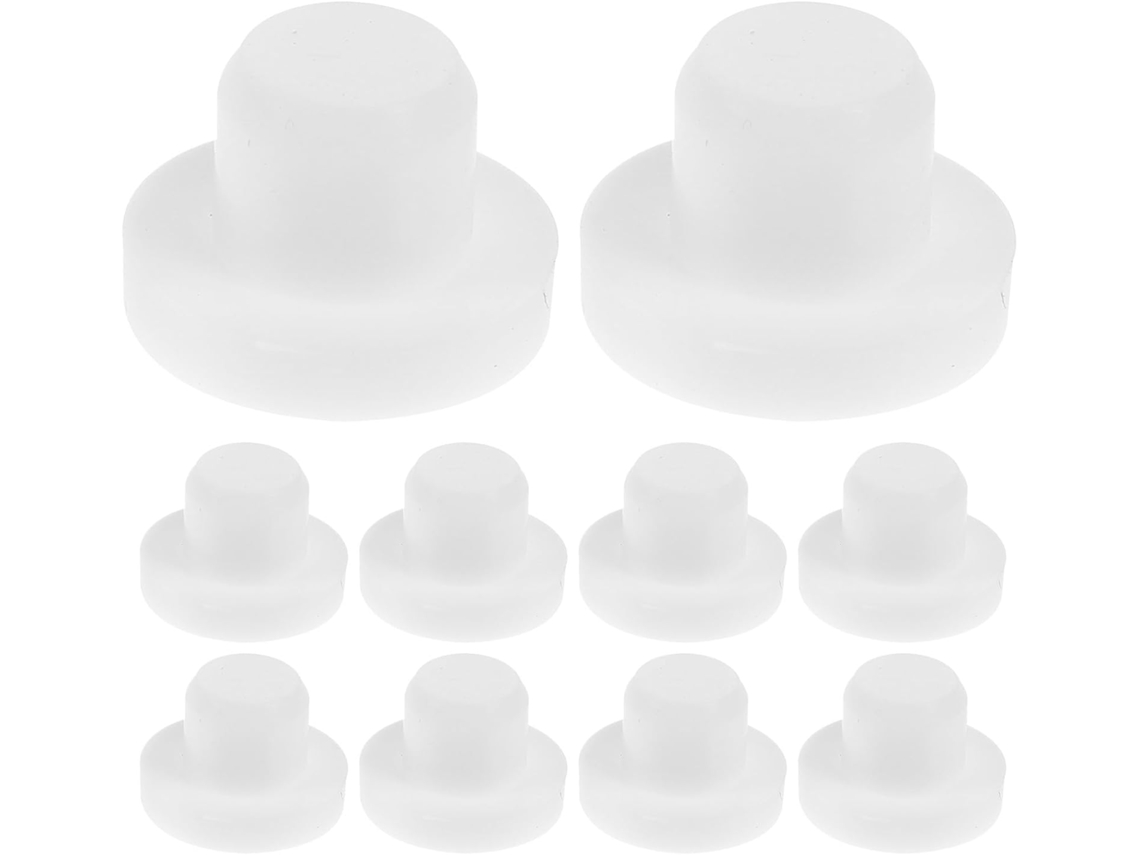 Rolhas De Silicone Sólido Mikinona, 12mm, Pacote Com 10 Unidades, Para Saleiro E Pimenteiro Vedação Reutilizável
