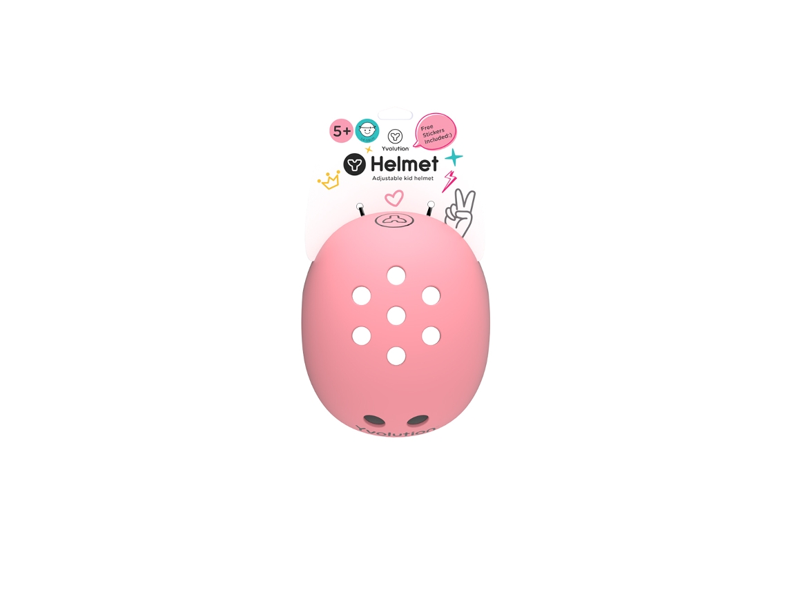 Capacete Infantil Yvolution Rosa Capacete De Bicicleta Ajustável Para Crianças