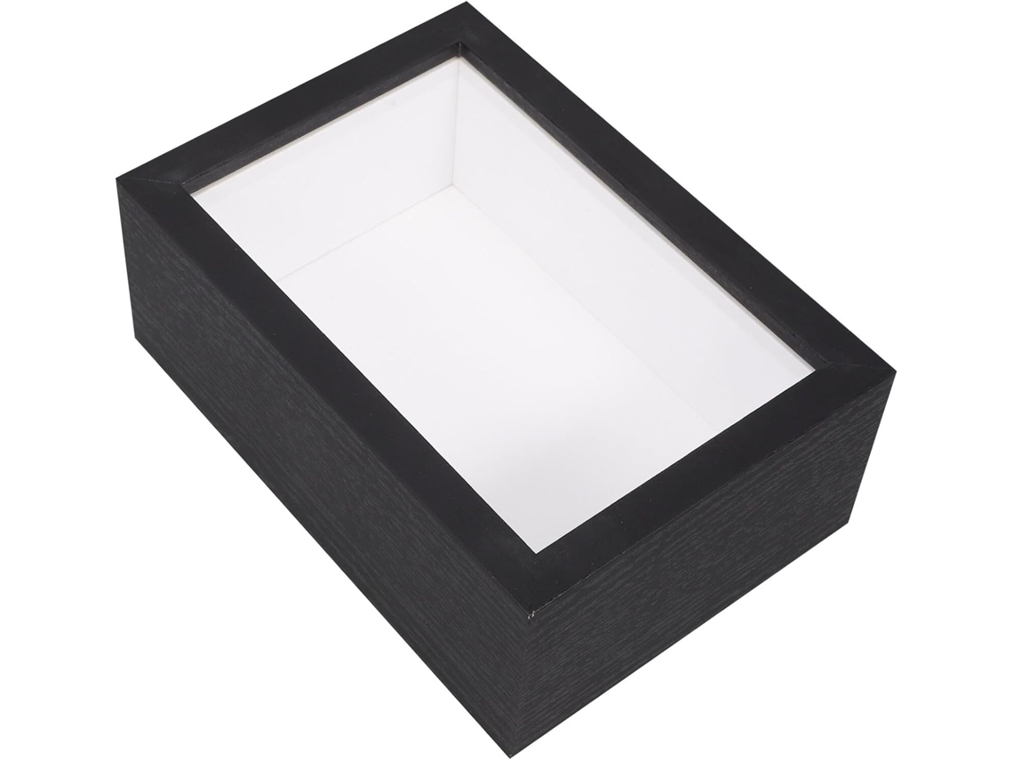 Vitrine Rústica Madeira Preta Guardar Lembranças Janela Vidro Ideal Exibir Flores Secas Fotos Medalhas GOKOCO