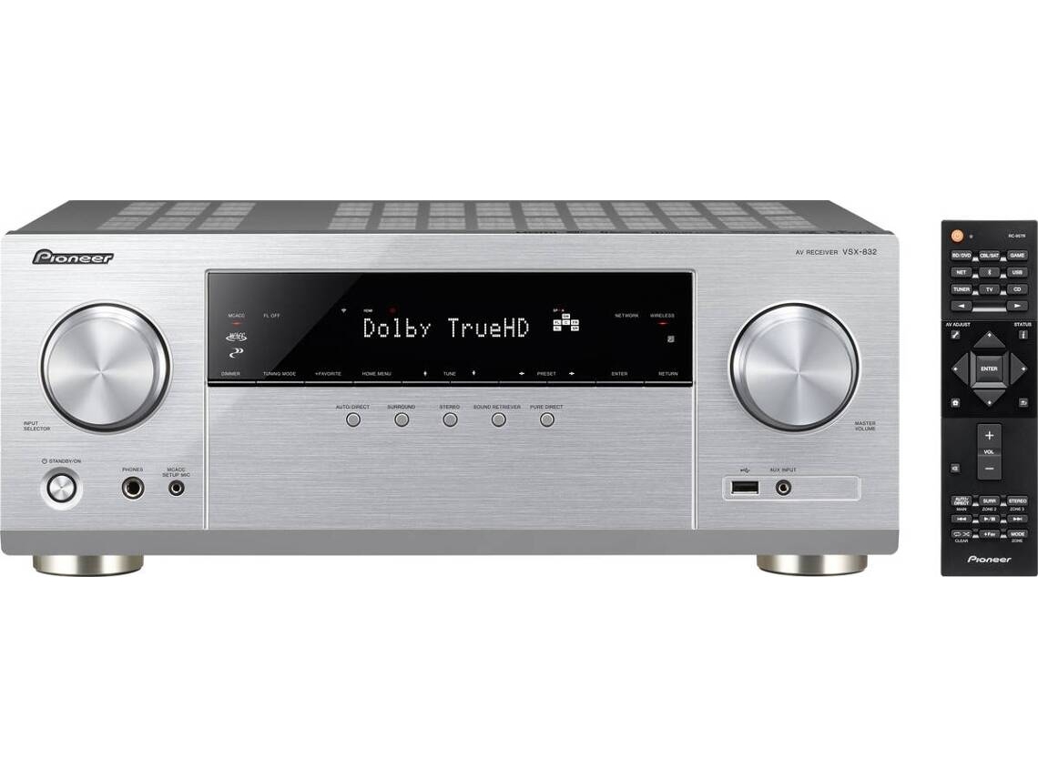 Recetor AV PIONEER VSX-832-S Prateado | Worten.pt