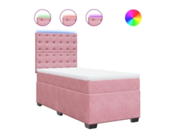 Box Spring Bed, Box Spring Beds Vidaxl Cor-de-rosa Veludo (90 X 190 Cm)