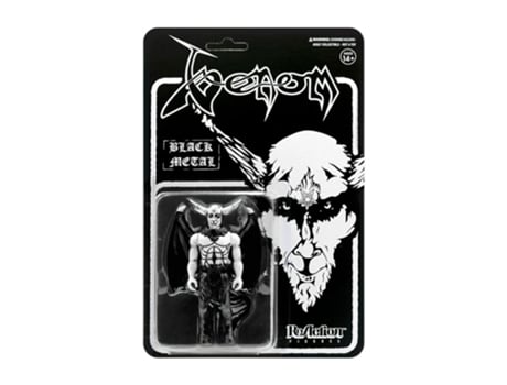 Figura Super7 VENOM Black Metal Demon Figura de Ação Reaction 3.75