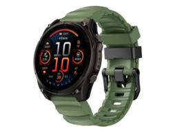 Bracelete Para Garmin (26mm) - Silicone Esportivo - Wild Trail Verde Oliva