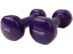 Conjunto de 2 Halteres TUNTURI Vinil Roxo (1kg)
