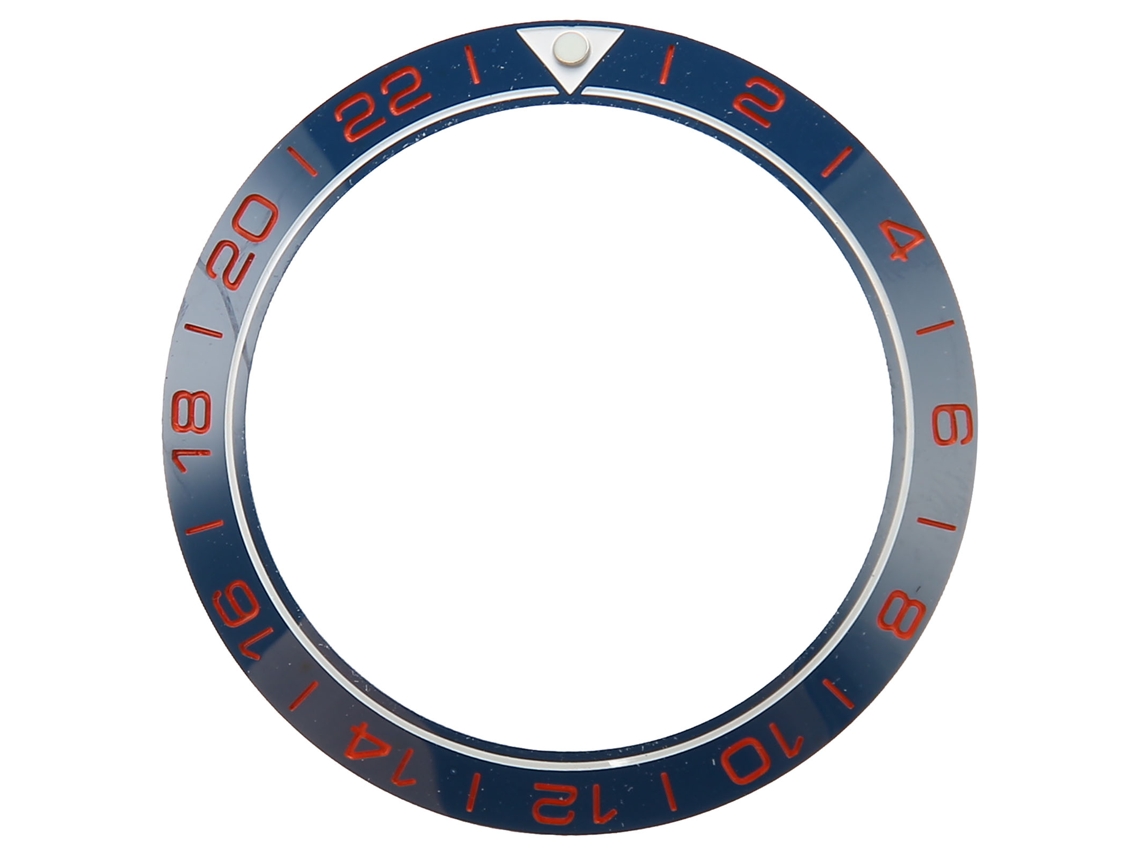 Anel Bezel Cerâmica 41.5mm Accessório Reparo Relógio Dígitos Vermelhos