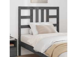 Vidaxl Cabeceira De Cama 96x4x100 Cm Pinho Maciço Cinzento