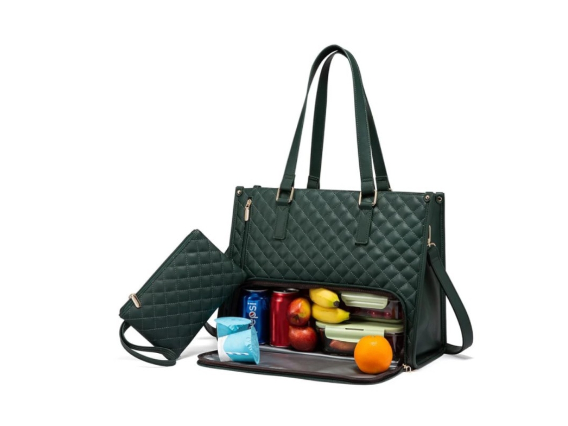 Bolsa Térmica Para Almoço, 15,6 Polegadas, À Prova De Vazamentos, Compatível Com Computador Portátil, Design 2 Em 1
