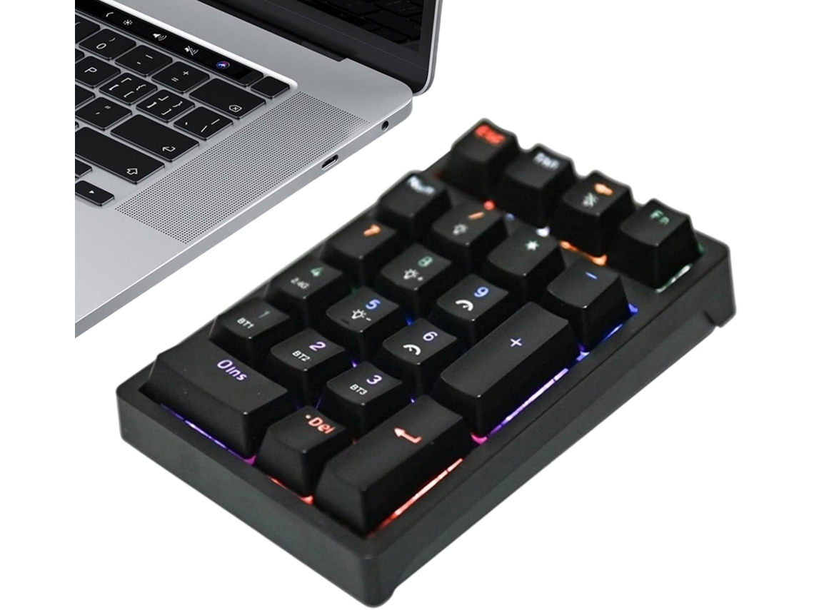 Teclado Mecânico Usb Com Teclado Numérico E Mini Interface.