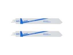 2679000 2 Hojas De Sierra De Sable Bim, Metal, Fino, L220 Wolfcraft