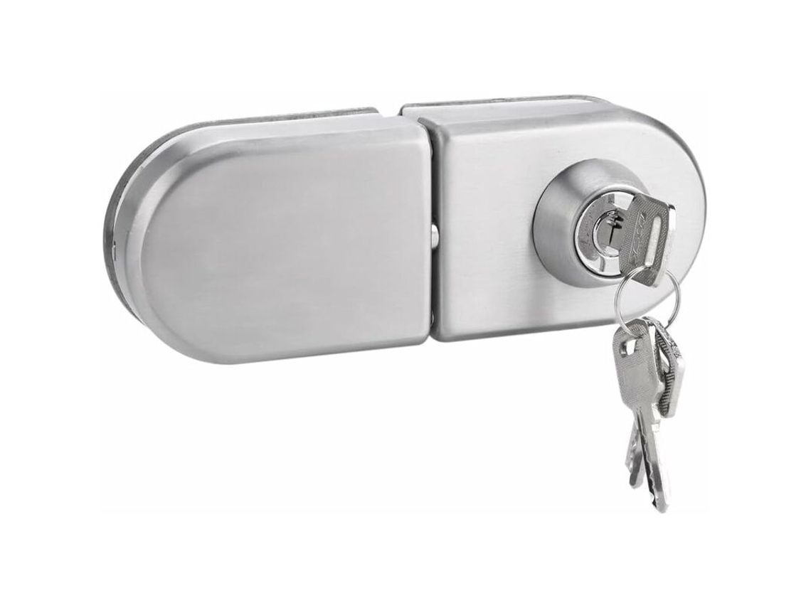 Fechadura De Segurança Antirroubo Para Porta Vidro, 10-12mm, Em Aço Inoxidável, Com Chaves, Uso Casa, Hotel, Escritório E Banheiro.
